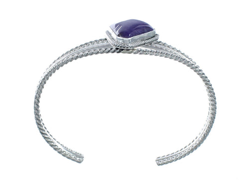Navajo Charoite And Sterling Silver Cuff Bracelet AX129468